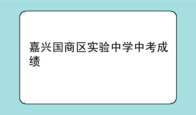 嘉兴国商区实验中学中考成绩