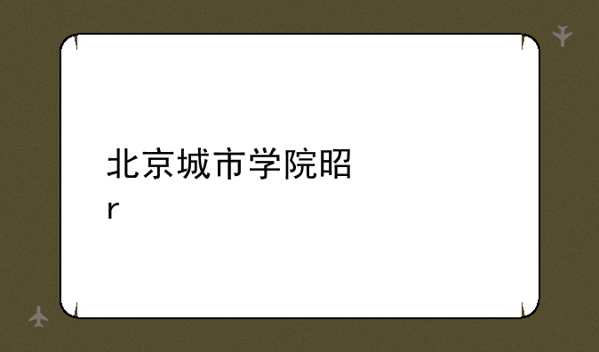 北京城市学院是几本