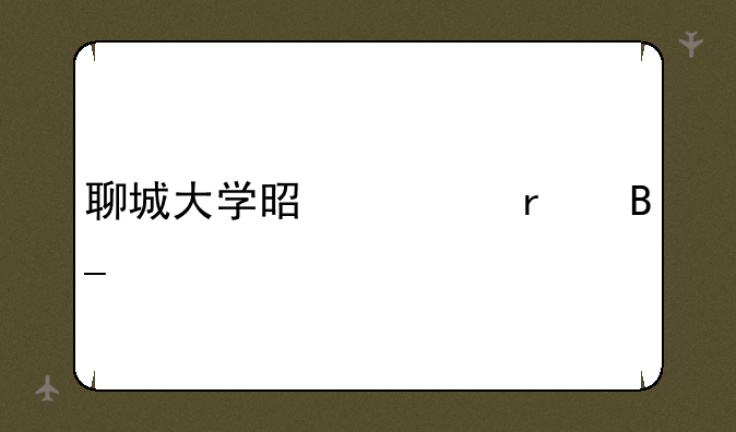 聊城大学是一本吗、