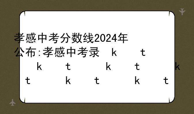 孝感中考分数线2024年公布:孝感中考录取分数线2021年公布